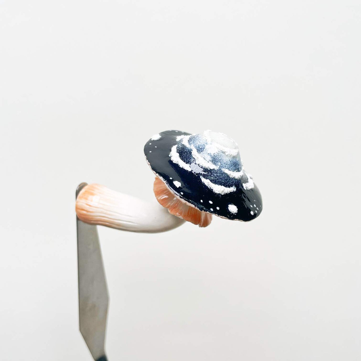 Black Mushroom Fridge Magnet