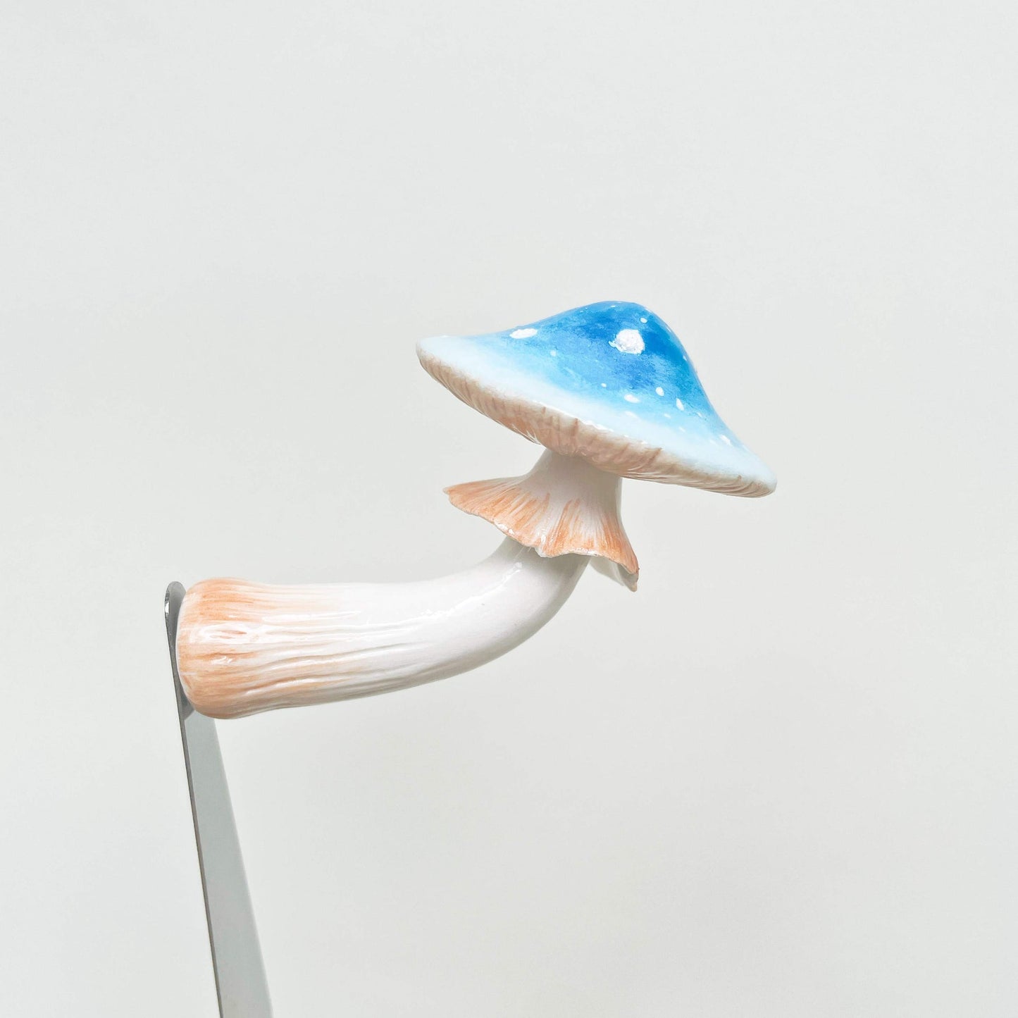 Blue-White Gradient Mushroom Fridge Magnet